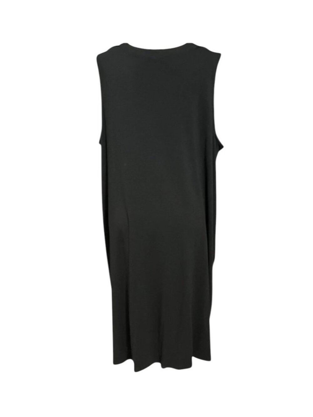 J Jill Wearever Midi Dress Women's 3X Black Sleeveless Stretch V Neck Plus - Picture 3 of 9